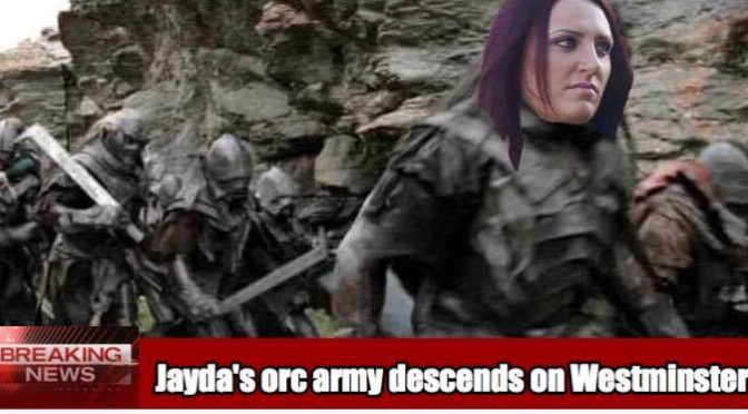 Britain First’s Jayda Fransen to march on Westminster with army of 10,000 uruk-hai