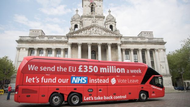 Lies written on the side of a bus to replace Daily Mail as Brexiters’ main source of fake news