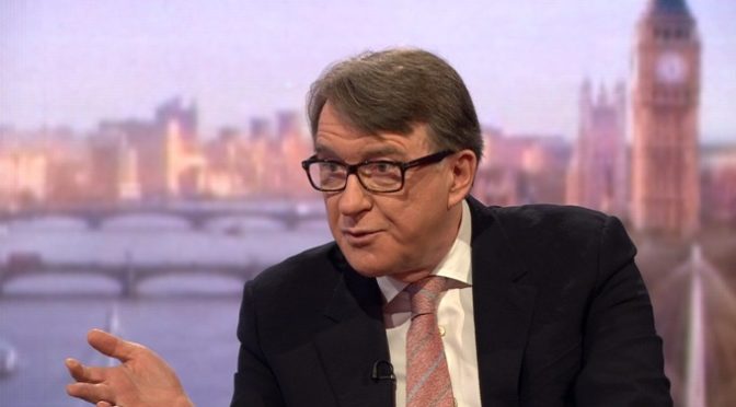 Only more Labour infighting can save NHS and defeat Tories, says Peter Mandelson