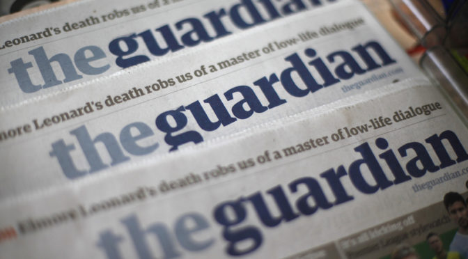 Guardian pretends to care but attacks anyone with track record of caring