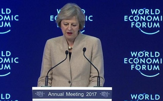 Theresa May tells business leaders Britain is open for pillaging